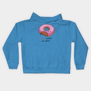 Donut worry be happy Kids Hoodie